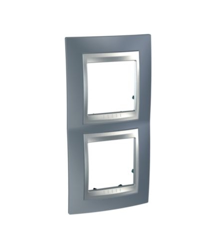 Unica Top Ramka 2-krotna pionowa szara Schneider MGU66.004V.097