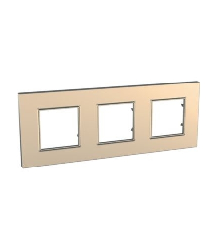 Unica Quadro Ramka 3-krotna miedź Schneider MGU6.706.56