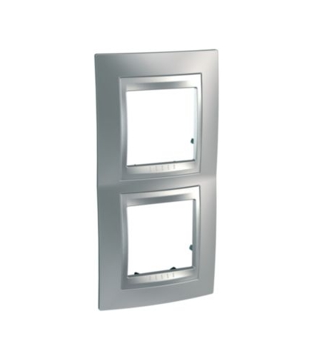 Unica Top, ramka 2-krotna pionowa, błyszczący chrom Schneider MGU66.004V.038