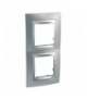 Unica Top, ramka 2-krotna pionowa, błyszczący chrom Schneider MGU66.004V.038
