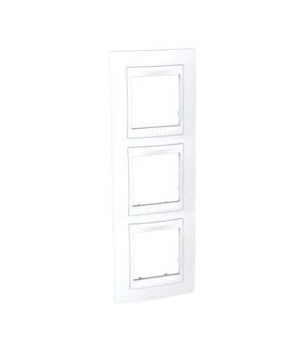 Unica Plus Ramka 3-krotna pionowa biel polarna Schneider MGU6.006V.18