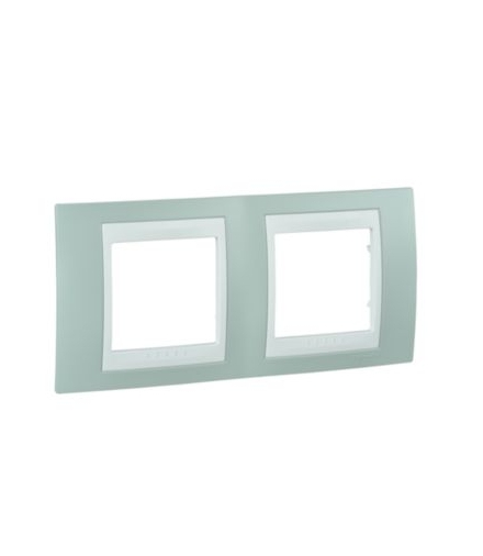 Unica Plus Ramka 2-krotna pozioma zielona Schneider MGU6.004.870