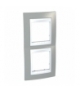 Unica Plus Ramka 2-krotna pionowa szary alabaster Schneider MGU6.004V.865