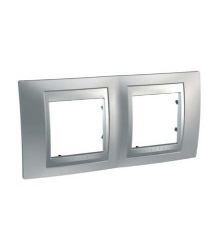 Unica Top Ramka 2-krotna pozioma błyszczący chrom Schneider MGU66.004.038