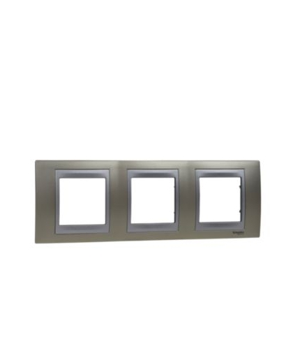 Unica Top, ramka 3-krotna pozioma, opal Schneider MGU66.006.095