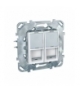Unica Płytka centralna 2x RJ45 Schneider MGU50.6161.18Z