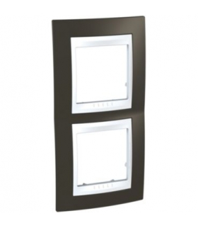 Unica Plus Ramka 2-krotna pionowa umbra kakaowa Schneider MGU6.004V.871