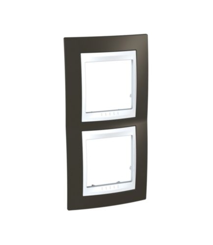 Unica Plus Ramka 2-krotna pionowa umbra kakaowa Schneider MGU6.004V.871
