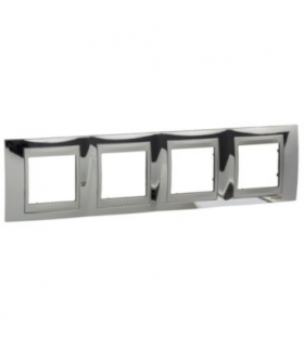 Unica Top Ramka 4-krotna pozioma chrom Schneider MGU66.008.010