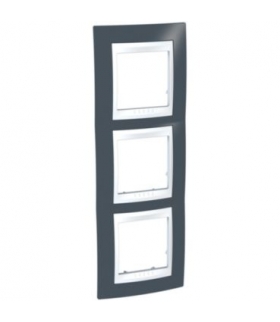 Unica Plus Ramka 3-krotna pionowa szaroniebieska Schneider MGU6.006V.877