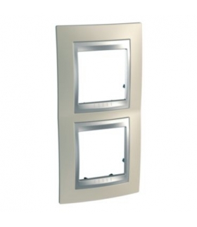 Unica Top, ramka 2-krotna pionowa, opal Schneider MGU66.004V.095