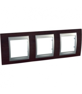 Unica Top Ramka 3-krotna pozioma wenge Schneider MGU66.006.0M3