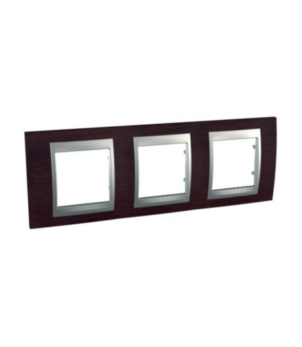 Unica Top Ramka 3-krotna pozioma wenge Schneider MGU66.006.0M3