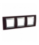 Unica Top Ramka 3-krotna pozioma wenge Schneider MGU66.006.0M3
