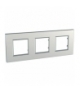 Unica Quadro Ramka 3-krotna srebrna Schneider MGU6.706.55