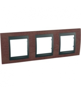Unica, ramka 3-krotna pozioma, tobacco Schneider MGU66.006.2M4