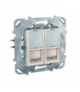Unica Gniazdo komputerowe 2x RJ45 kat.5 UTP piaskowy Schneider MGU50.2020.25Z