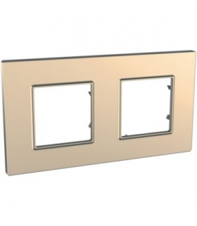 Unica Quadro Ramka 2-krotna medziana Schneider MGU6.704.56