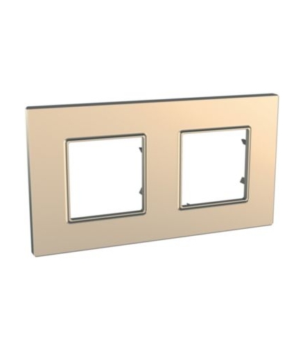 Unica Quadro Ramka 2-krotna medziana Schneider MGU6.704.56