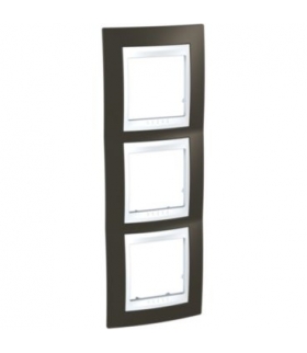 Unica Plus Ramka 3-krotna pionowa umbra kakaowa Schneider MGU6.006V.871