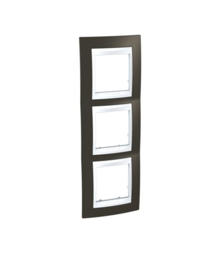 Unica Plus Ramka 3-krotna pionowa umbra kakaowa Schneider MGU6.006V.871