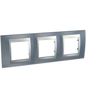Unica Top Ramka 3-krotna pozioma szary metaliczny Schneider MGU66.006.097