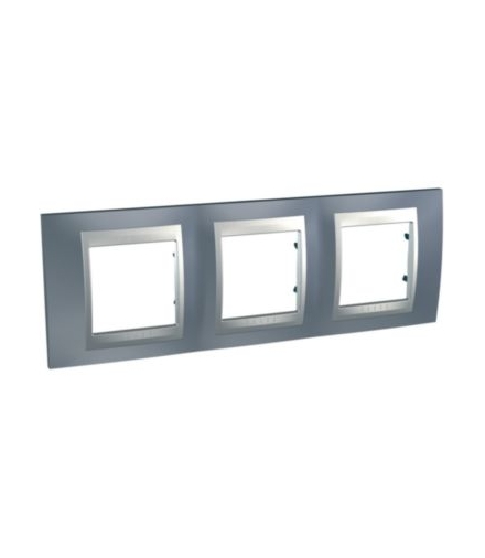 Unica Top Ramka 3-krotna pozioma szary metaliczny Schneider MGU66.006.097