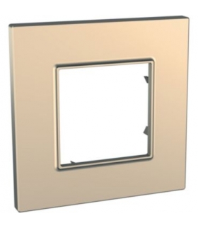 Unica Quadro Ramka 1-krotna miedziana Schneider MGU6.702.56