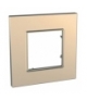 Unica Quadro Ramka 1-krotna miedziana Schneider MGU6.702.56