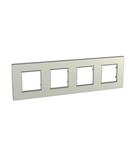Unica Quadro Ramka 4-krotna tytanowa Schneider MGU6.708.57