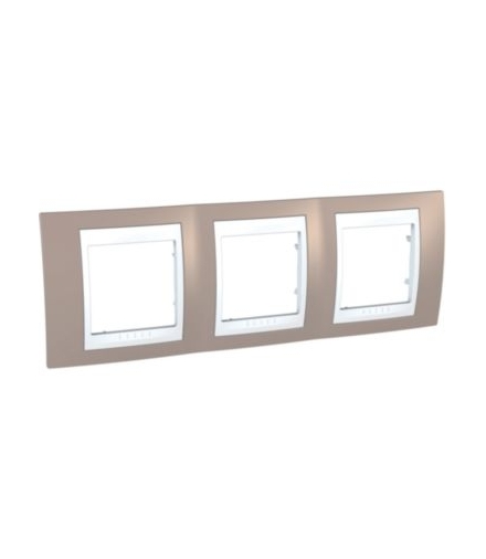 Unica Plus Ramka 3-krotna pozioma róż cynamonowy Schneider MGU6.006.874