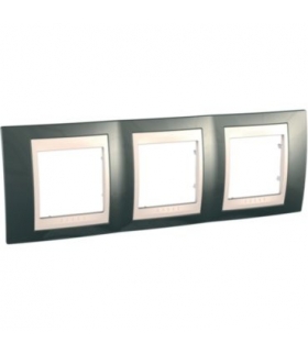 Unica Plus Ramka 3-krotna pozioma terra manganowa Schneider MGU6.006.524