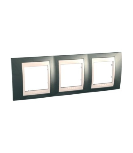 Unica Plus Ramka 3-krotna pozioma terra manganowa Schneider MGU6.006.524