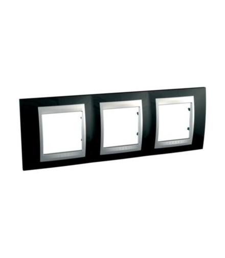 Unica Top, ramka 3-krotna pozioma, rodowana czerń Schneider MGU66.006.093