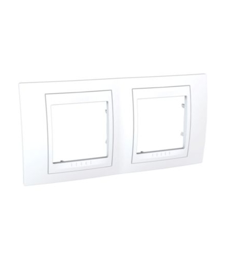 Unica Plus Ramka 2-krotna pozioma biel polarna Schneider MGU6.004.18