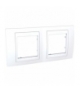 Unica Plus Ramka 2-krotna pozioma biel polarna Schneider MGU6.004.18