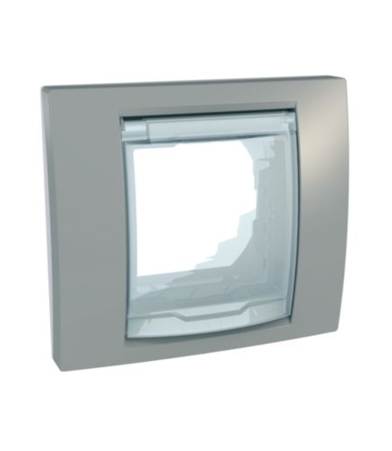 Unica Plus Ramka 1-krotna IP44 szary alabaster Schneider MGU61.002.865