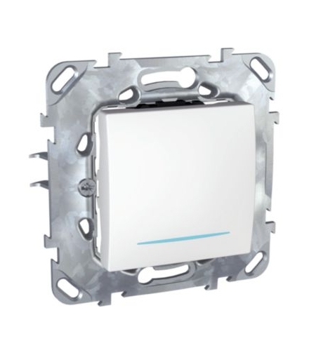 Unica Łącznik 1-biegunowy z podświetleniem 16A biel polarna Schneider MGU50.261.18NZ