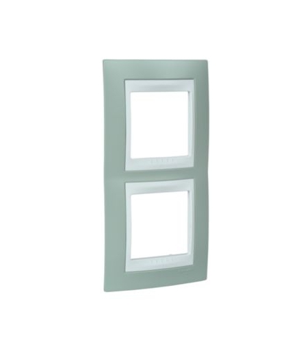 Unica Plus Ramka 2-krotna pionowa zieleń brylantowa Schneider MGU6.004V.870