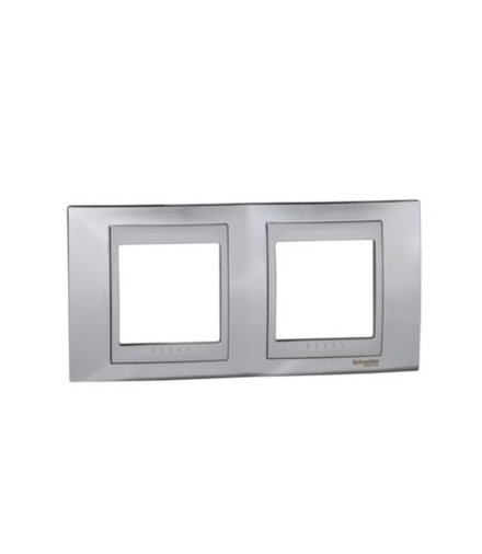 Unica Top Ramka 2-krotna pozioma chrom Schneider MGU66.004.010
