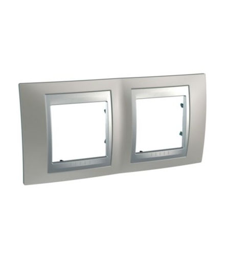 Unica Top Ramka 2-krotna pozioma nikiel matowy Schneider MGU66.004.039