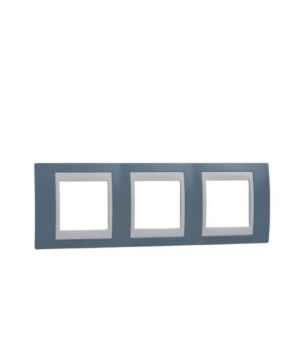 Unica Plus Ramka 3-krotna pozioma błękit manganowy Schneider MGU6.006.873