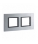 Unica Class Ramka 2-krotna pozioma aluminium Schneider MGU68.004.7A1