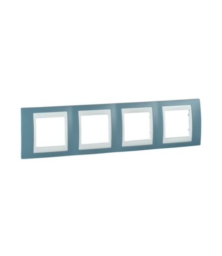 Unica Plus Ramka 4-krotna pozioma błękit manganowy Schneider MGU6.008.873