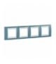Unica Plus Ramka 4-krotna pozioma błękit manganowy Schneider MGU6.008.873