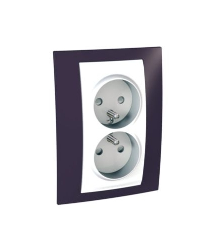 Unica Plus Gniazdo podwójne 2P+PE z przesłonami róż indyjski Schneider MGU63.069.872