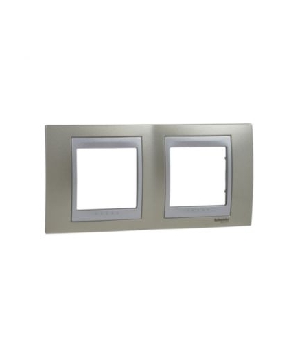 Unica Top, ramka 2-krotna pozioma, opal Schneider MGU66.004.095