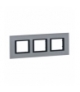 Unica Class Ramka 3-krotna poziomia aluminium Schneider MGU68.006.7A1