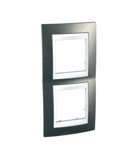 Unica Plus Ramka 2-krotna pionowa terra manganowa Schneider MGU6.004V.824