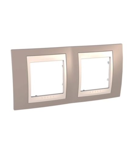 Unica Plus Ramka 2-krotna pozioma róż cynamonowy Schneider MGU6.004.574